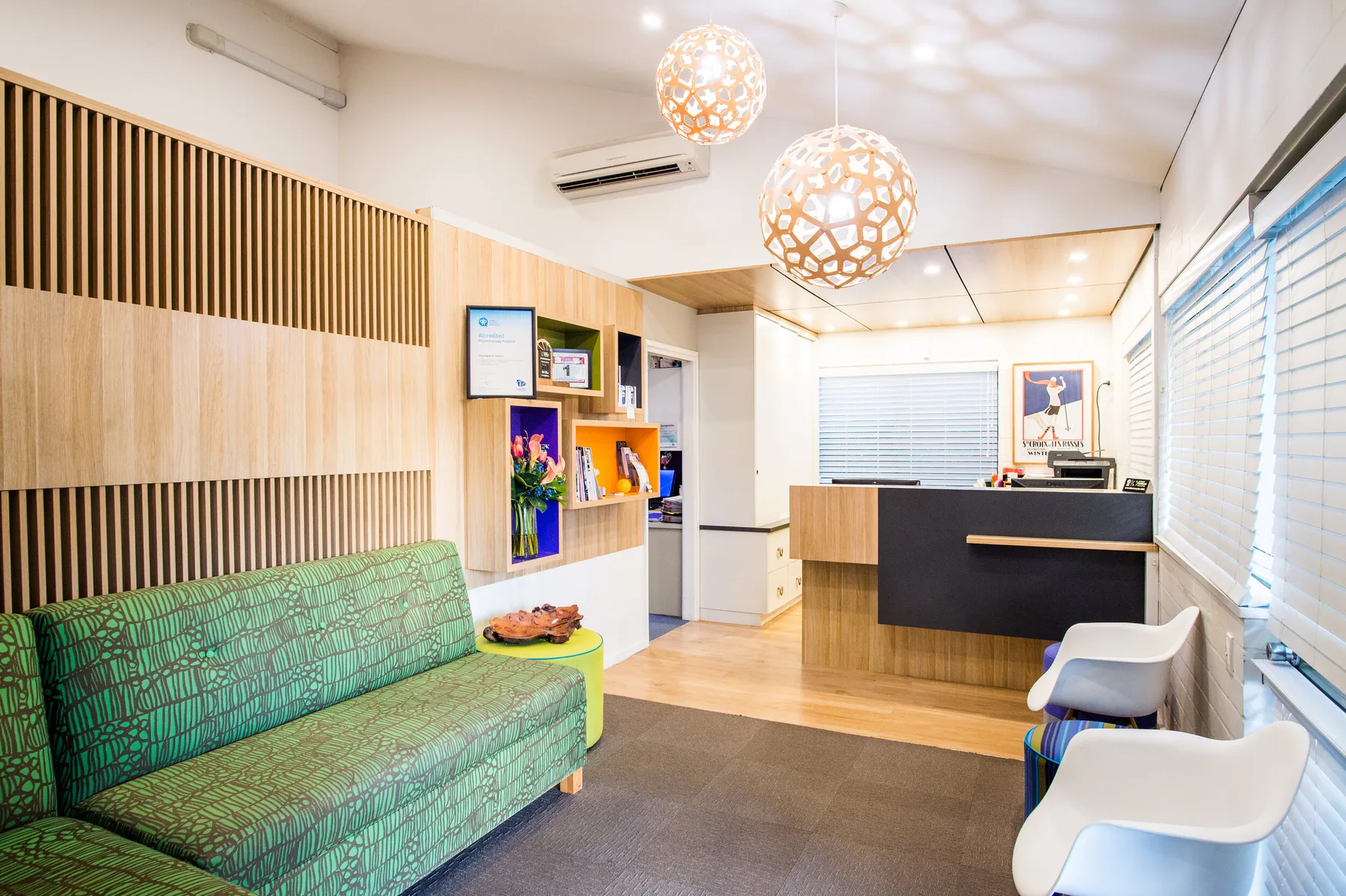 The waiting lounge at PhysioSport O'Connor